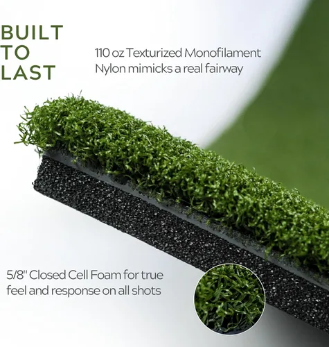 Vista 3 de The Original Country Club Elite® by Real Feel Golf Mats® - Tira de golpe de 10 x 24 pulgadas Alfombrilla de práctica comercial resistente Acepta