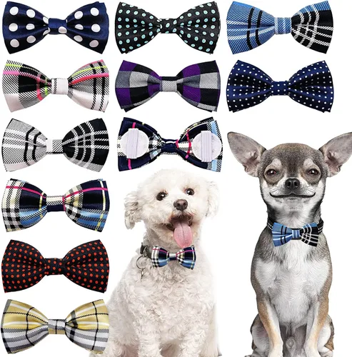 Vista 9 de PET SHOW Paquete de 8 pajaritas a cuadros para perros pequeños