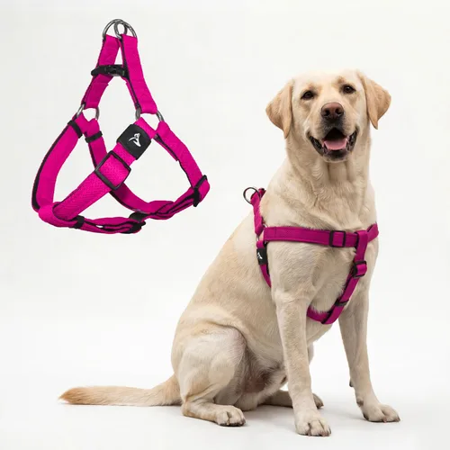 Vista 13 de Kruz - Arnés para perro sin tirones (pecho de 21 a 30 pulgadas, peso de 22 a 53 libras), arnés resistente para razas medianas, ajuste ultra cómodo
