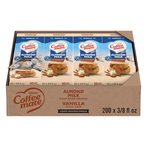 Vista 8 de Nestle Coffee mate Crema para café de sabor French Vanilla, crema líquida en envase individual, sin lácteos, sin refrigeración, 0.375 fl oz