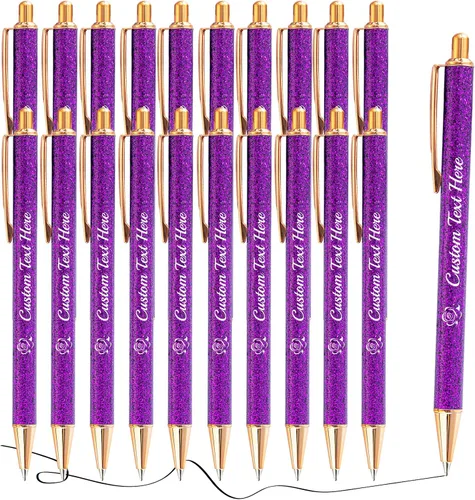 Vista 95 de Aolun 10 bolígrafos personalizados con nombre, bolígrafo retráctil con mensaje de texto para mujeres, enfermeras, escritura, cumpleaños, graduación