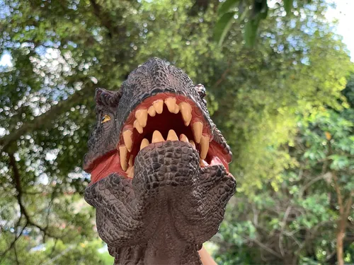 Vista 8 de Gemini&Genius Juguetes de dinosaurio Tyrannosaurus Rex marionetas de mano grandes de goma suave T-Rex cabeza de mano marioneta de mano juguetes