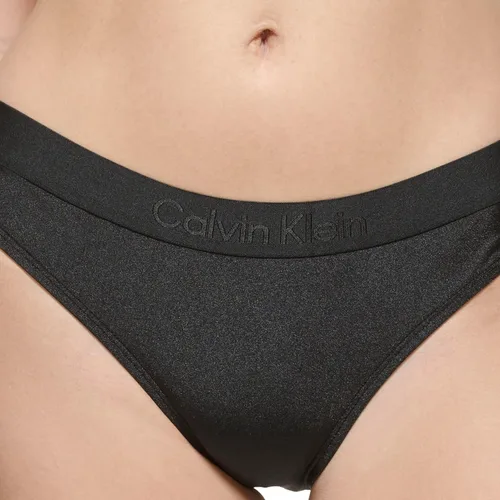 Vista 5 de Calvin Klein Conjunto de bikini triangular con logotipo elástico de cintura baja para mujer