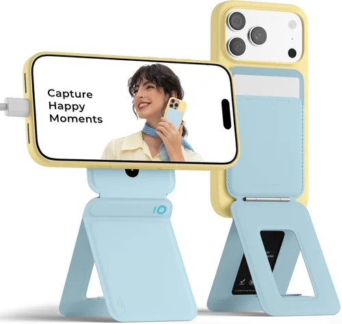 Vista 47 de MOFT MOVAS - Cartera de trípode para iPhone, múltiples ángulos, soporte de teléfono ligero y portátil, cartera magnética de cuero vegano MOVAS