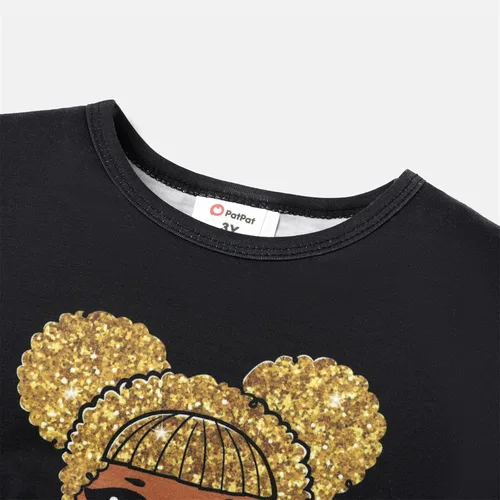Vista 3 de L.O.L. Surprise! Conjunto de ropa para niñas con estampado de muñeca de manga corta con nudo de corbata, camiseta y pantalones cortos, ropa