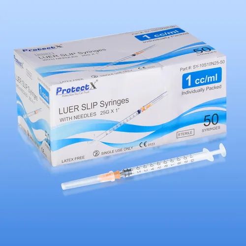 Vista 8 de ProtectX - Paquete de 50 jeringas de 0.0 fl oz con jeringa desechable Luer Slip de 0.88 oz de 1 pulgada para laboratorios científicos