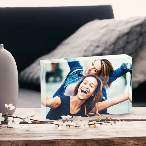 Vista 3 de Canvas Champ Personalized Acrylic Photo Blocks, Photo Printed Blocks, Custom photo acrylic blocks (4"x6")