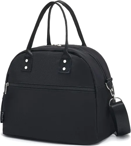 Vista 21 de FlowFly Fiambrera térmica con correa de hombro y asas para mujer, hombre y niños, amplia y reutilizable, congelable, bolso organizador de alimentos