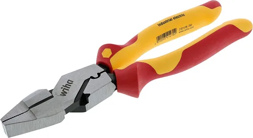 Vista 2 de Wiha 32948 Alicates industriales aislados estilo NE para guardalíneas con crimpadoras de 9.5 pulgadas