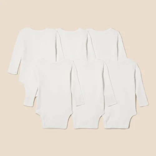Vista 19 de Amazon Essentials Body unisex de manga larga para bebés, paquete de 6