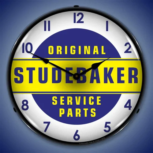 Vista 2 de Studebaker original piezas de servicio LED reloj de pared, Retro/Vintage, iluminado, 14 pulgadas