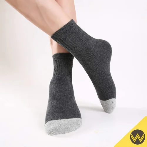 Vista 8 de WANDER - 8 pares de calcetines deportivos de algodón para hombres y mujeres, gruesos y acolchados, para correr, altura al tobillo, tallas 7-9 9-12