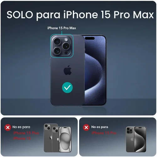 Vista 9 de ESR Paquete de 3+1 para iPhone 15 Pro Max Protector de Pantalla, [Dureza 9H] [Grado Militar Resistente a Roturas] Cobertura Completa Película