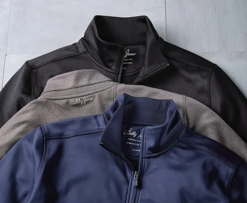 Vista 7 de Bobby Jones Ropa de golf - Chaqueta Performance RTJ Interlock con cremallera completa para hombre