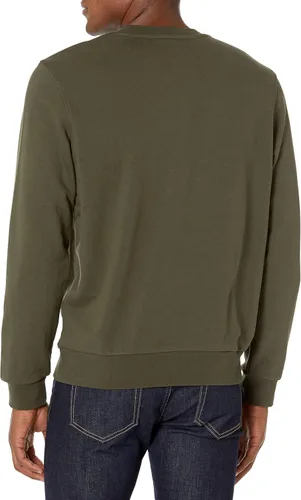 Vista 2 de Lacoste Sudadera de algodón con letras de contraste de ajuste clásico para hombre