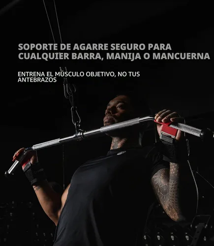 Vista 8 de Ganchos para levantamiento de pesas Gymreapers (par), correas de muñeca de potencia resistentes con soporte de agarre para la mano