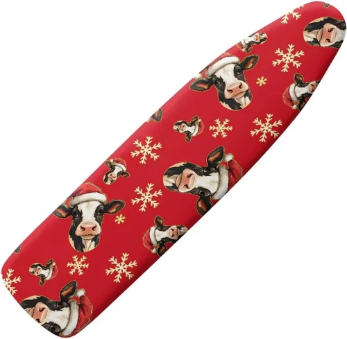 Vista 46 de Funda para tabla de planchar con diseño de estrellas y bandera estadounidense con borde elástico y acogedor bolsillo para la nariz, resistente al