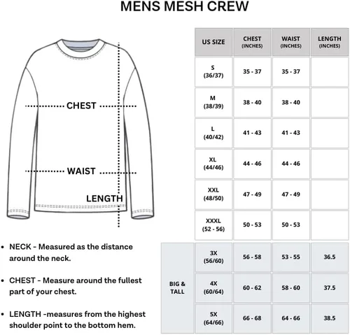 Vista 6 de Real Essentials Paquete de 3 y 5 Camiseta de manga larga atlética de secado rápido para hombre UPF SPF UV Sun (disponible en tallas grandes y altas)
