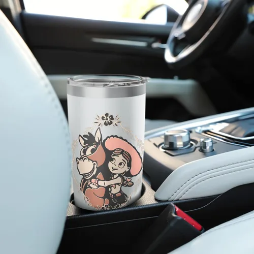 Vista 6 de Disney and Pixar's Toy Story 5 Jessie Hugging Bullseye - Vaso aislado de acero inoxidable Blanco
