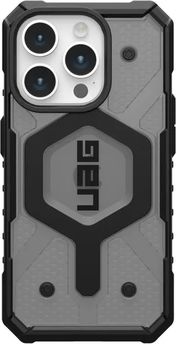 Vista 7 de URBAN ARMOR GEAR UAG Funda [Versión Actualizada] Compatible con iPhone 15 Pro 6.1" Pathfinder Transparente Ceniza/Negro Imán Integrado Compatible