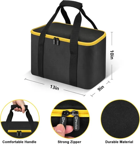 Vista 10 de Bolsa de herramientas universal para sierra circular DEWALT 20V MAX DCS391B/DCS565B, para Makita XSS02Z 18V Sierra Circular - Solo funda (negro)