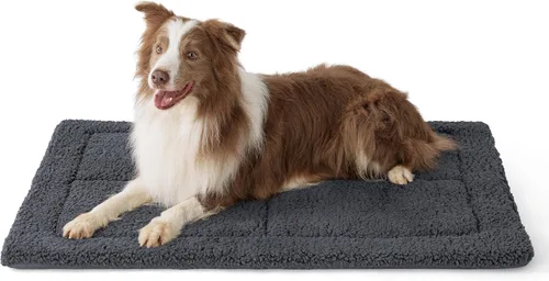 Vista 9 de Bedsure Cama Lavable para Jaula de Perro para Perros Pequeños, Alfombra de Espuma Suave para Suelo de Mascotas, Almohadilla Versátil y Ligera