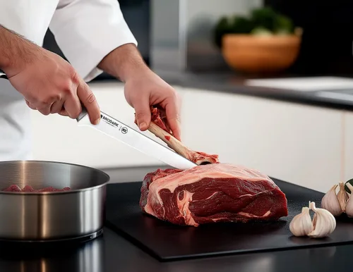 Vista 6 de BRODARK Cuchillo deshuesador de 7 pulgadas, deshuesado para cortar carne con mango de espiga completa, filete de acero inoxidable de alto carbono
