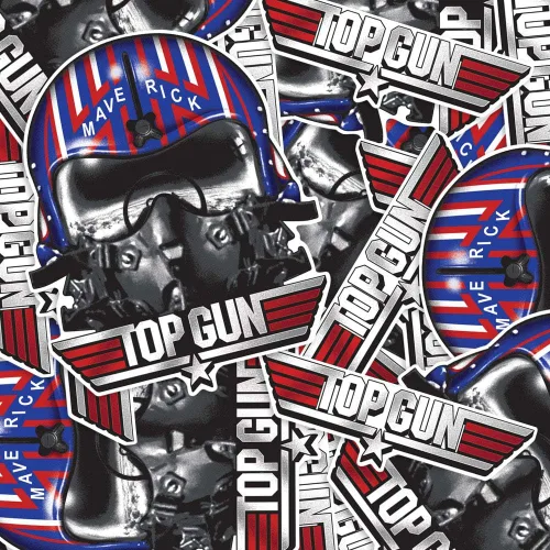 Vista 4 de Popfunk Top Gun Maverick - Calcomanías coleccionables para casco y logotipo