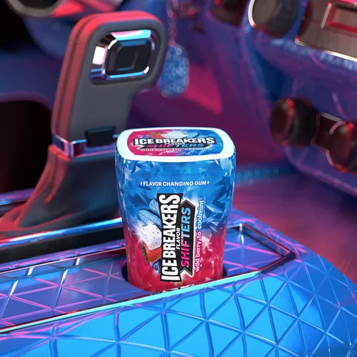 Vista 5 de ICE BREAKERS Flavor Shifters Wild Berry to Coolmint Gum, 6
