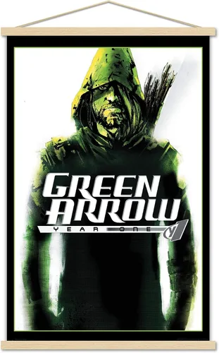 Vista 16 de Trends International DC Comics - Póster de pared con diseño de flecha verde, año uno, 14.725 x 22.375 pulgadas, versión enmarcada de madera