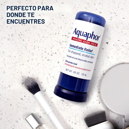 Vista 5 de Aquaphor - Bálsamo curativo en barra, protector de piel, 0.65 onzas Body Balm Protectant with Avocado Oil and Shea Butter for Chapped or Chafed