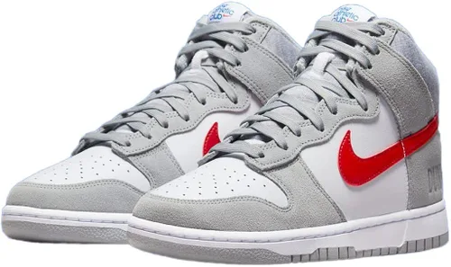 Vista 3 de Nike Dunk Hi SE Lt Smoke GreyGym Red-White (DH9750 001)