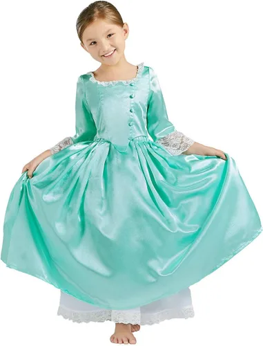 Vista 14 de Yejue Royal Colonial - Disfraz de princesa para niña Hamilton Show Cosplay Medieval Victorian Vestido escénico para el escenario Versión negra