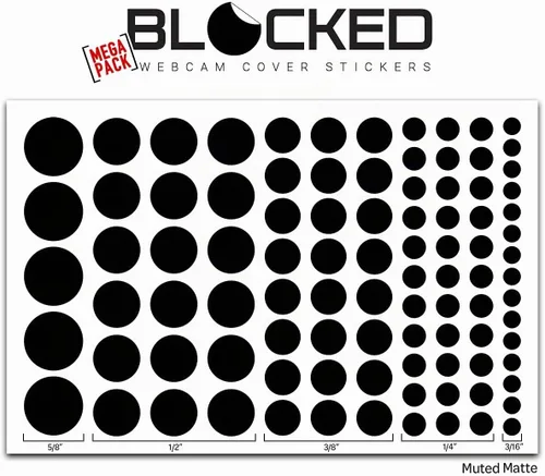 Vista 6 de Calcomanías de vinilo originales para cámara web Cubiertas de privacidad reutilizables y apilables para todos los dispositivos con cámara 5 95