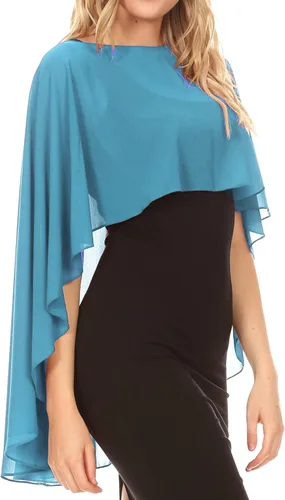 Vista 4 de Sakkas Anya - Capa de gasa suave para mujer, para boda, dama de honor, novia, bolero