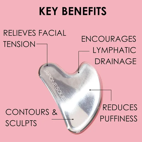 Vista 8 de JAPONESQUE SKINTherapy - Herramienta de contorno facial en V para drenaje linfático, masaje facial, alivia la tensión y mejora la absorción