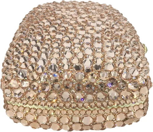 Vista 8 de Boutique De FGG Bolsos de noche para mujer, bolsos de boda de cristal con picos