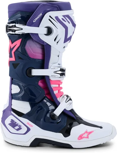 Vista 46 de Alpinestars Tech 10 Botas de motocross (Ultravioleta/Negro, 11)