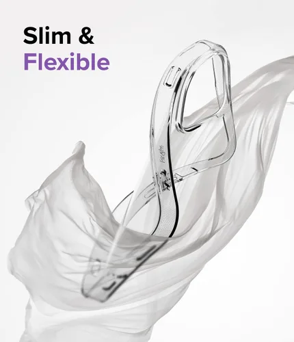 Vista 3 de Ringke Air - Funda delgada pero resistente, compatible con iPhone 14 Pro de 6.1 pulgadas, transparente, flexible, ligera, delgada, transparente