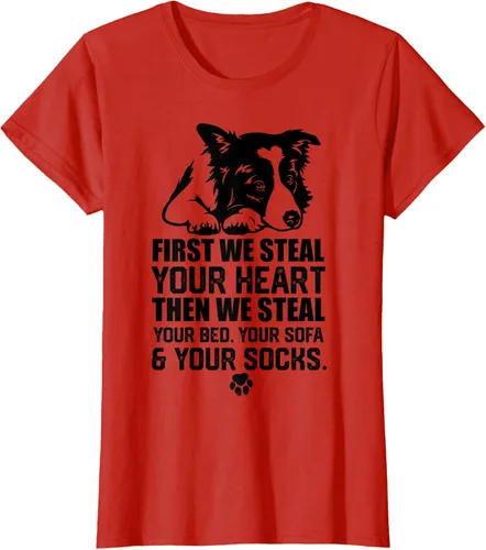 Vista 61 de Border Collie Steal Your Heart Steal Your Bed - Camiseta de sofá, Gris
