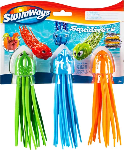 Vista 12 de SwimWays SquiDivers - Juguetes de buceo en piscina para niños, paquete de 3, juguetes de baño y suministros para fiestas en la piscina para niños