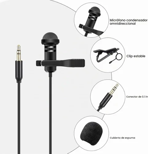 Vista 7 de weishan Media Mod Mic para GoPro HERO11 10 9 Black Action Camera, Micrófono de solapa Lavalier Clip-on Videomic Compatible con GoPro Pro Adaptador