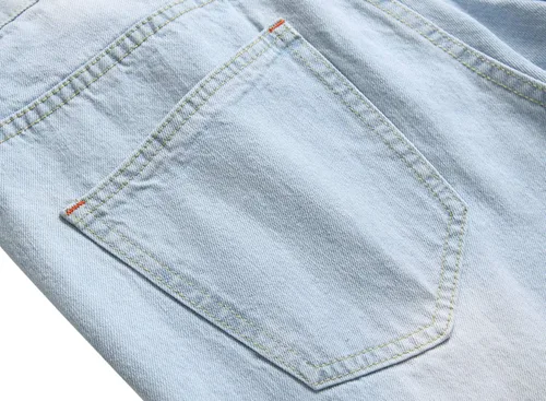 Vista 6 de Jeans elásticos ajustados para hombre con pantalones regulares elásticos rasgados