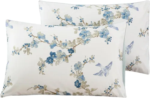 Vista 27 de WINLIFE Juego de 2 fundas de almohada de algodón 100%, tamaño estándar, de fibras largas, 20×26 pulgadas, fundas de almohada frescas, transpirables