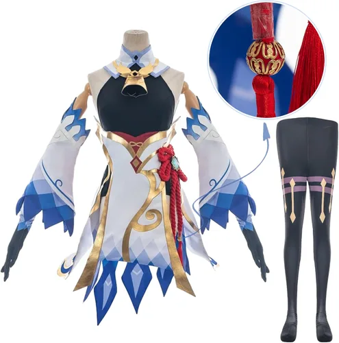 Vista 2 de NSPSTT Ganyu - Disfraz de cosplay para mujer