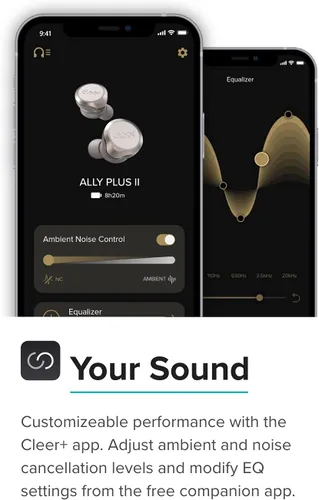 Vista 5 de Cleer Audio Ally Plus II - Auriculares inalámbricos con cancelación de Azul medianoche