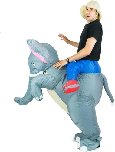 Vista 2 de Bodysocks Disfraz de elefante inflable para adultos, Adultos