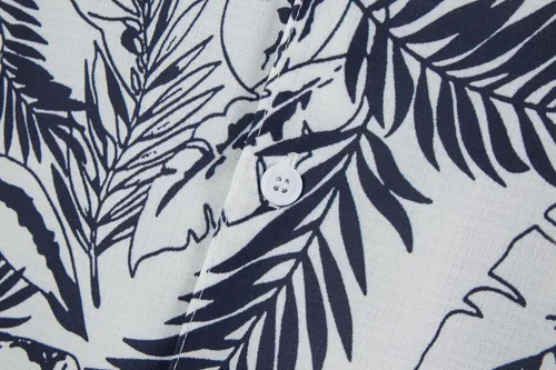 Vista 6 de CONGJI Camisa hawaiana para hombre, camisas de playa tropicales de verano, camisas de manga corta con botones, camisas Aloha casuales con botones