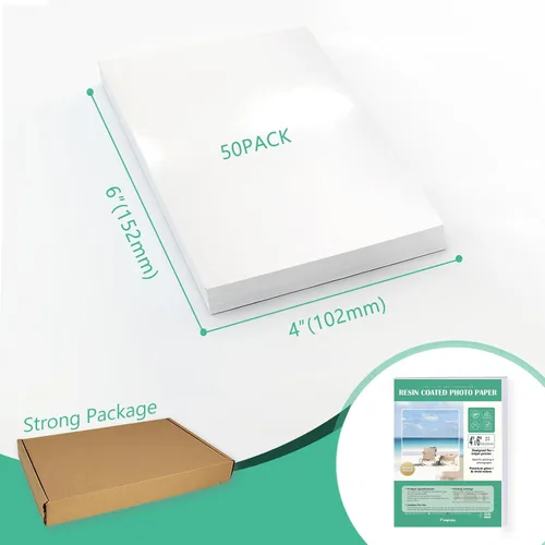 Vista 7 de Papel fotográfico RC brillante ultra premium, papel fotográfico profesional y pesado recubierto de resina metálica, impresora de inyección de tinta