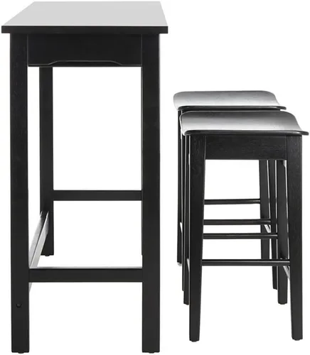 Vista 7 de Safavieh Home Collection Colbie - Juego de 3 piezas con estante de almacenamiento, color negro